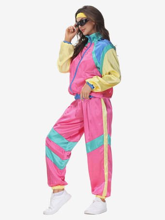 ピンクの90年代レトロコスチュームヒップポップコスチューム衣装