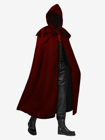 レッド ケープマントポリエステル大人用コスチュームアクセサリー