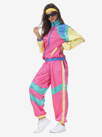 ピンクの90年代レトロコスチュームヒップポップコスチューム衣装