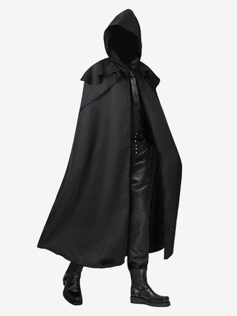 ブラック ケープマントポリエステル大人用コスチュームアクセサリー