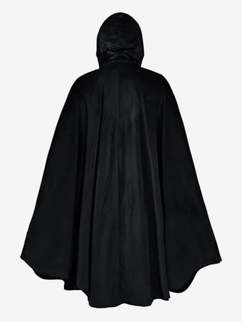 ブラック ヴィンテージ レトロ 中世 鹿 スエード ケープ ハロウィン レトロ バトル ウォリアー コスチューム ケープ