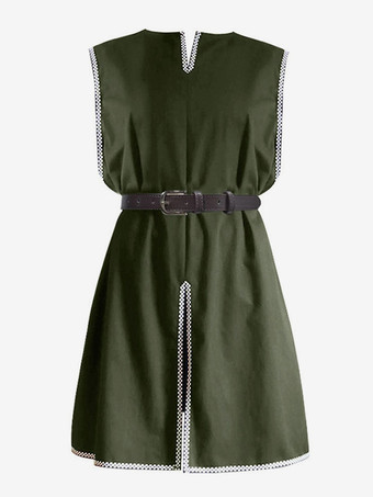 グリーン コーヒーブラウンヴィンテージトップレトロ中世メンズレトロナイトチュニックラウンドカラーローブバトルウォリアーコスチューム バーガンディ