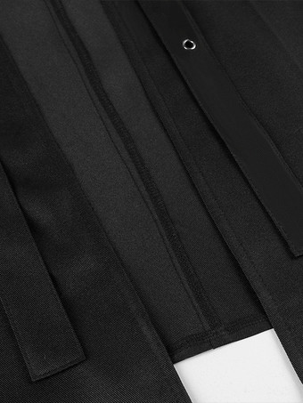 メンズ ブラック ヴィンテージ スカート レトロ ポリエステル グロメット レトロ ゴシック コスチューム