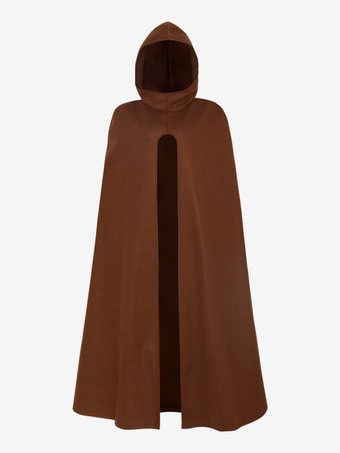 ブラウン コーヒーブラウンヴィンテージレトロ中世マントハロウィン海賊ウィザードデスカーディガンマント戦士マント