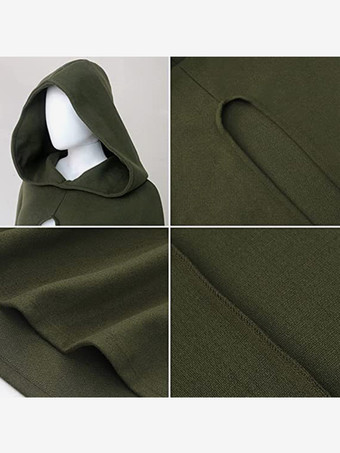 コーヒーブラウンヴィンテージレトロ中世マントハロウィン海賊ウィザードデスカーディガンマント戦士マント