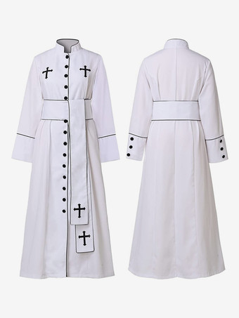 ホワイト ホワイトヴィンテージレトロ中世マントハロウィン海賊ウィザードデスカーディガンマント戦士マント