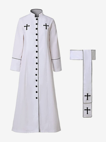 ホワイトヴィンテージレトロ中世マントハロウィン海賊ウィザードデスカーディガンマント戦士マント