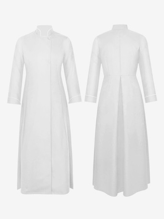 ホワイト ホワイトヴィンテージレトロ中世マントハロウィン海賊ウィザードデスカーディガンマント戦士マント バーガンディ