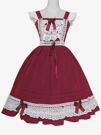 Sweet Lolita Dress Polyester Sleeveless Sweet Jumper Lolita Dress