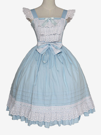 Sweet Lolita Dress Polyester Sleeveless Sweet Jumper Lolita Dress