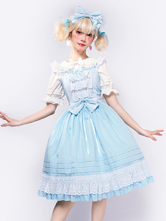 Sweet Lolita Dress Polyester Sleeveless Sweet Jumper Lolita Dress