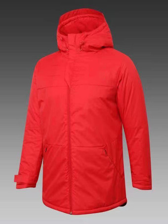 rouge Doudoune Vestes Homme Manteaux Chic Décontracté À Capuche Blanc