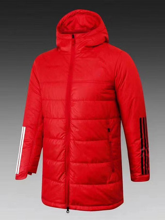 RotHerrenparka Herrenjacken Mäntel Daunenparka Bequeme Streetwear mit Kapuze Schwarz Weiß