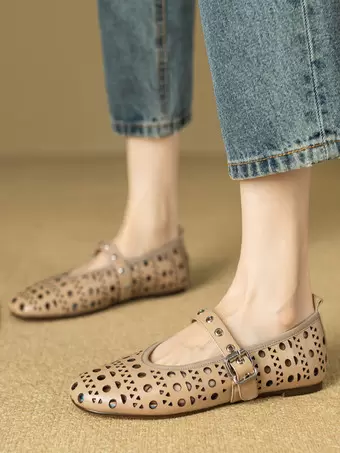 Cut out flat shoes hotsell