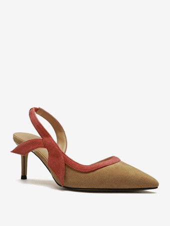 レディース ハイヒール スエード スティレットヒール スリッポン パンプス