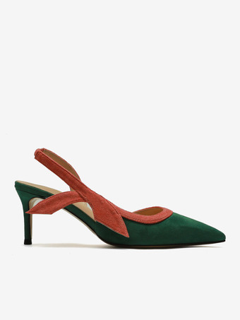 レディース ハイヒール スエード スティレットヒール スリッポン パンプス