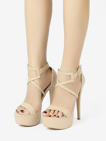 Damen-Sandalen mit offenem Zehenbereich Stiletto-Absatz