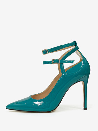 VerdoneDécolleté da donna con cinturino alla caviglia con fibbia e punta a punta