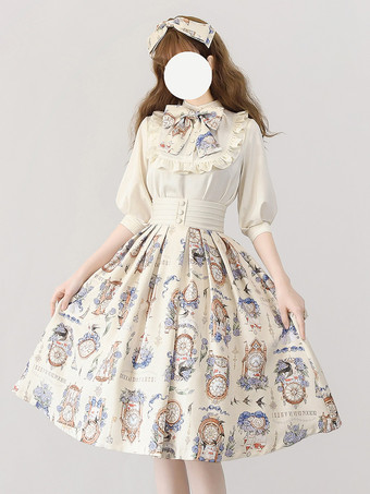 BeigeJupes Lolita fleurie imprimé floral classique Lolita SK