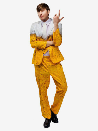 コスチューム ホリデーグッズ ホリデーコスチューム クリスマス カラーブロック イエロー ポリエステル繊維