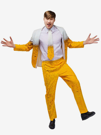 コスチューム ホリデーグッズ ホリデーコスチューム クリスマス カラーブロック イエロー ポリエステル繊維