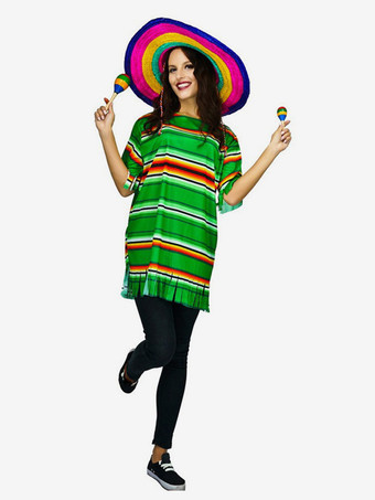 グリーン コスチューム ホリデーグッズ ホリデーコスチューム ハロウィンストライプ グリーンポリエステルファイバー