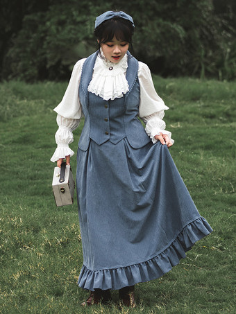 スウィートロリータSK ブルーフリルロリータスカート