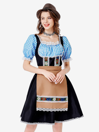 コスチューム ホリデーグッズ ホリデーコスチューム ハロウィン ユーロスタイル チェック柄 ブラック ポリエステル繊維