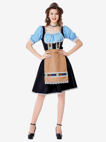 コスチューム ホリデーグッズ ホリデーコスチューム ハロウィン ユーロスタイル チェック柄 ブラック ポリエステル繊維