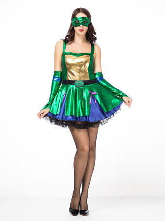 コスチューム ホリデーグッズ ホリデーコスチューム ハロウィン セクシー グリーン ポリエステル繊維