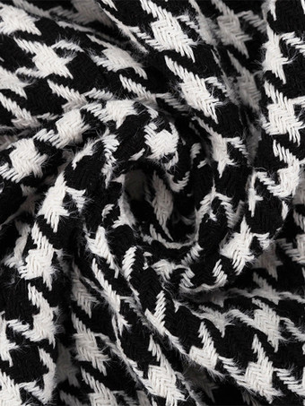 千鳥格子オーバーコート ノッチラペルボタン フルレングス 冬アウター