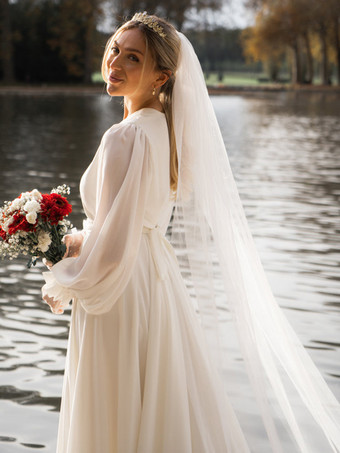 ウェディングベール 1段チュール クラシックブライダルベール