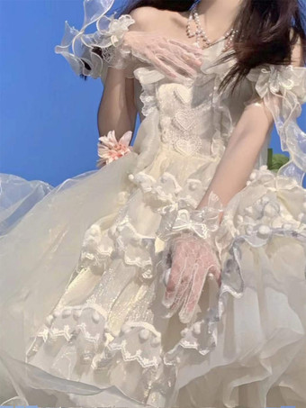 黒ロリータポリエステルノースリーブジャンパーロリータドレス