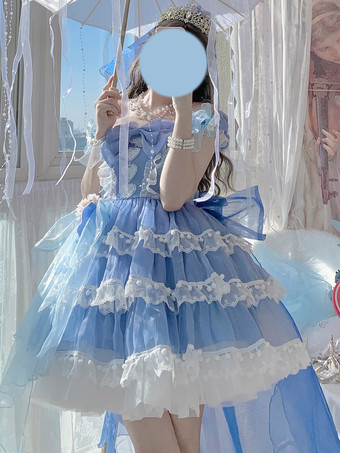 黒ロリータポリエステルノースリーブジャンパーロリータドレス