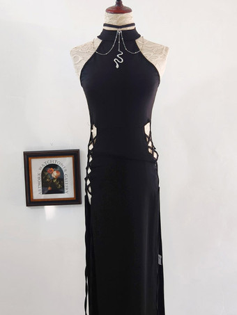 ゴスロリアクセサリー シルバーチェーン スネーク柄 チョーカー メタル雑貨