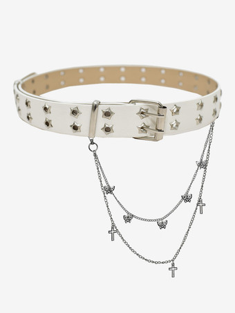 ゴスロリアクセサリー ホワイトチェーン 星柄 蝶柄 帯 その他