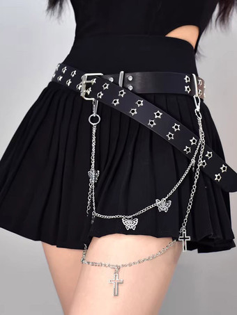 ゴスロリアクセサリー ホワイトチェーン 星柄 蝶柄 帯 その他