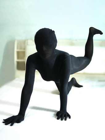 ブラック セクシーな全身タイツスーツ 全身ストレッチモダールコスチューム