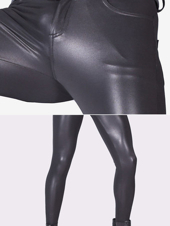 メンズタイツ モーターサイクル パテントレザー スモールレッグ ステージウェア タイトパンツ