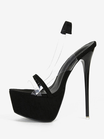 レディースセクシーサンダル プラットフォーム オープントゥ スティレットヒール セクシーシューズ