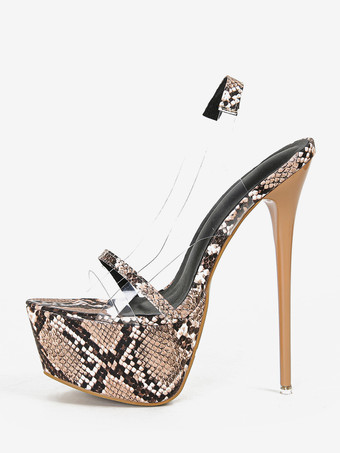 レディースセクシーサンダル プラットフォーム オープントゥ スティレットヒール セクシーシューズ