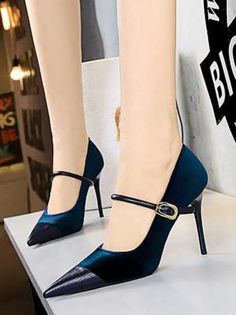 レディース ハイヒール スティレットヒール スエード レザー パンプス