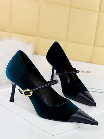 レディース ハイヒール スティレットヒール スエード レザー パンプス