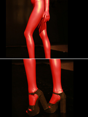 女性のゼンテールキャットスーツラテックスアンモニアフルカバーボディスーツパテントレザージャンプスーツ