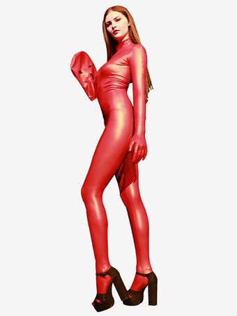 Latex jumpsuit inflatable breasts Sexy Catsuit Unisex Bodysuit