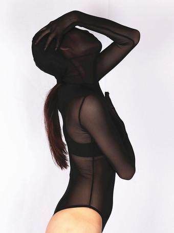 Intimo modellante sexy con top in rete trasparente da donna - Milanoo.com