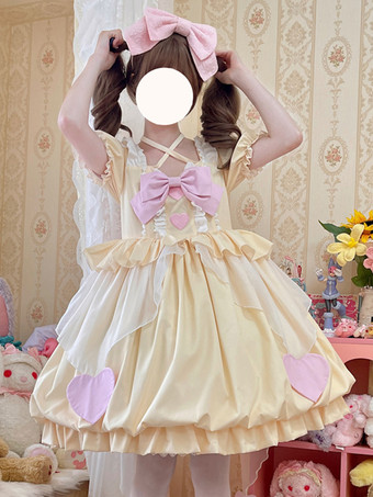 スイートロリータドレス シフォン半袖スイートロリータドレス