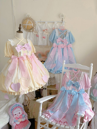 スイートロリータドレス シフォン半袖スイートロリータドレス