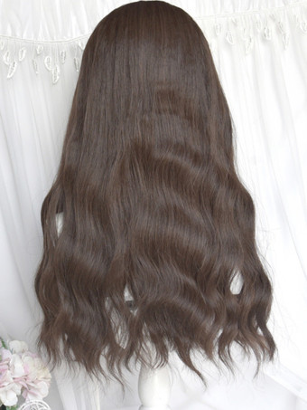 ROCOCO スタイル ロリータ ウィッグ ロング 耐熱ファイバー ライトブラウン ロリータ アクセサリー