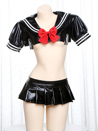 レッド セクシー全身タイツ セクシーランジェリー 学生服 ツーピースセット クラブ制服 キャットスーツ コスチューム